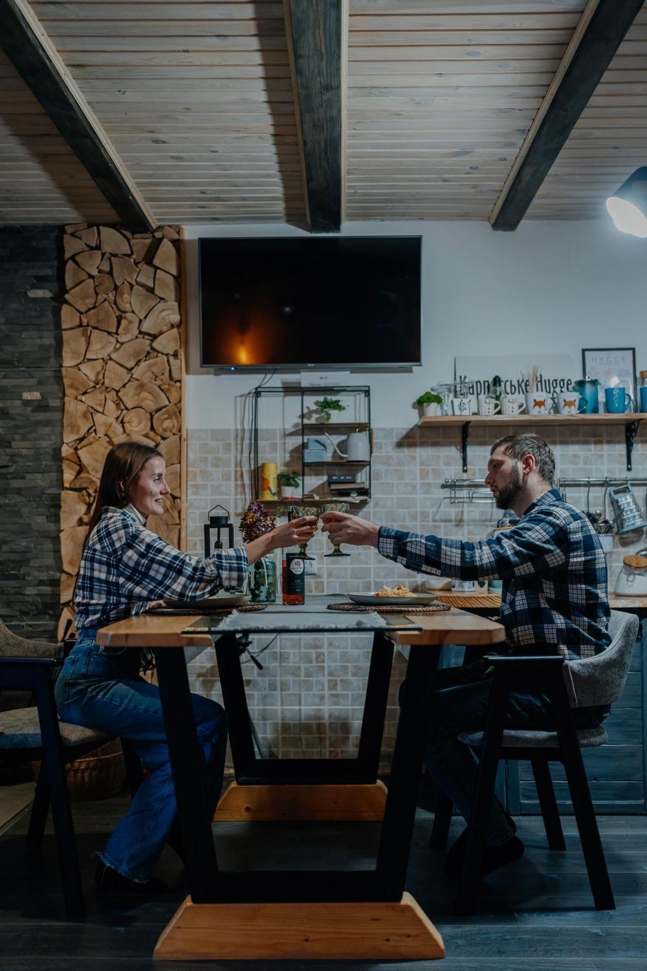 Карпатське Hygge Котедж Для Двох З Чаном-Джакузі У Горах Slavske Esterno foto